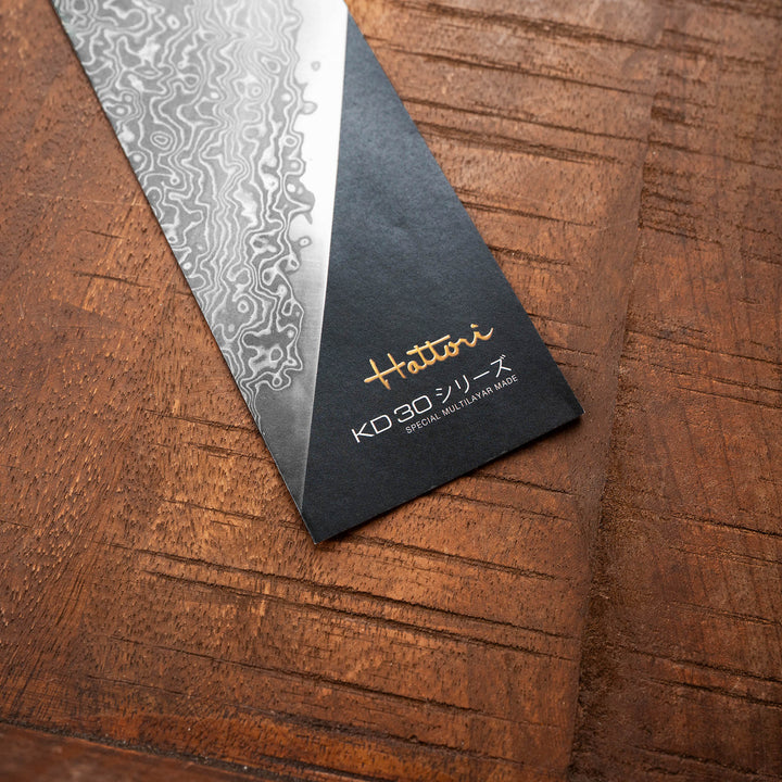 Tanto Outdoor Knife 8,7 cm Hattori Hunter Damascus Cowry-X