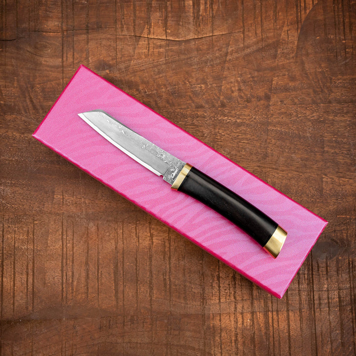 Tanto Outdoor Knife 8,7 cm Hattori Hunter Damascus Cowry-X