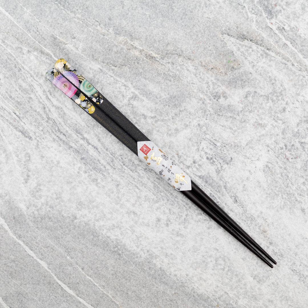 Kawai Japanese Sushi Chopsticks - Adesugata Black
