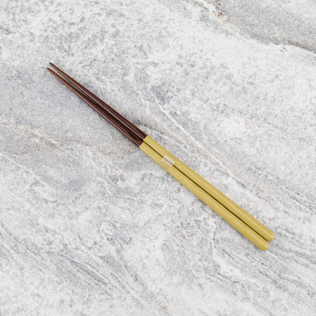 Kawai Japanese Sushi Chopsticks - Habori Kanshitsu Moss Yellow