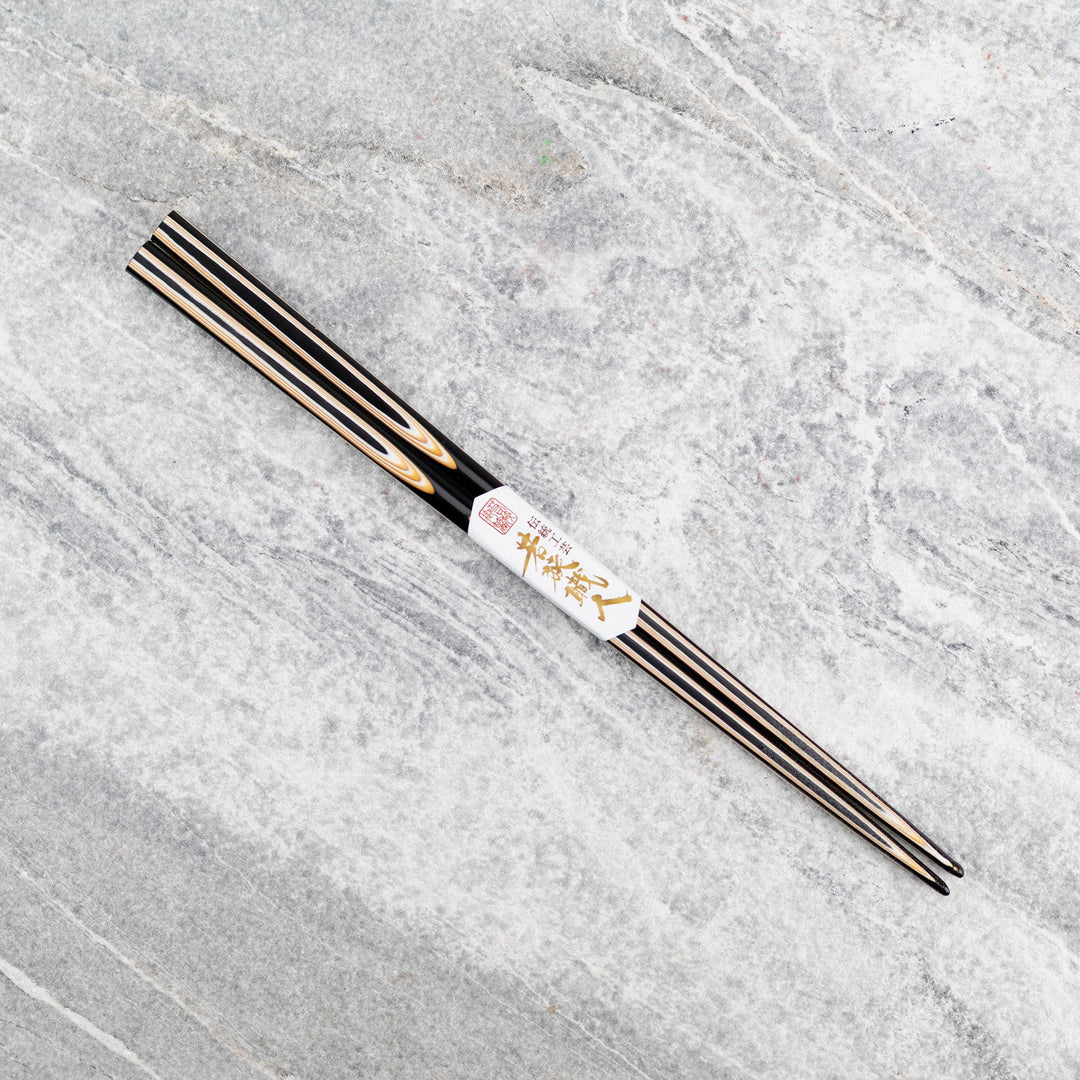Kawai Japanese Sushi Chopsticks - Hakusan Black