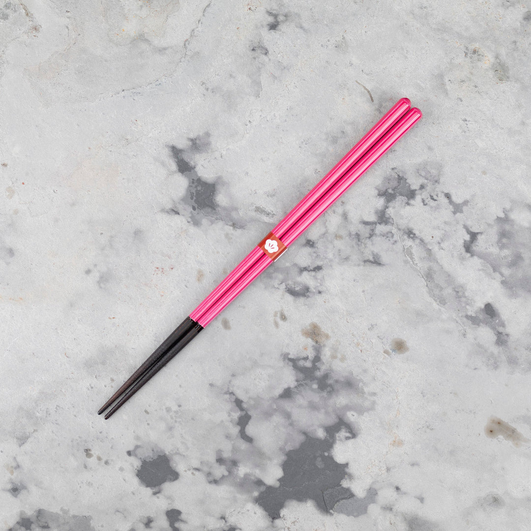 Kawai Japanese Sushi Chopsticks - Isosukashi Botaniro Hot Pink
