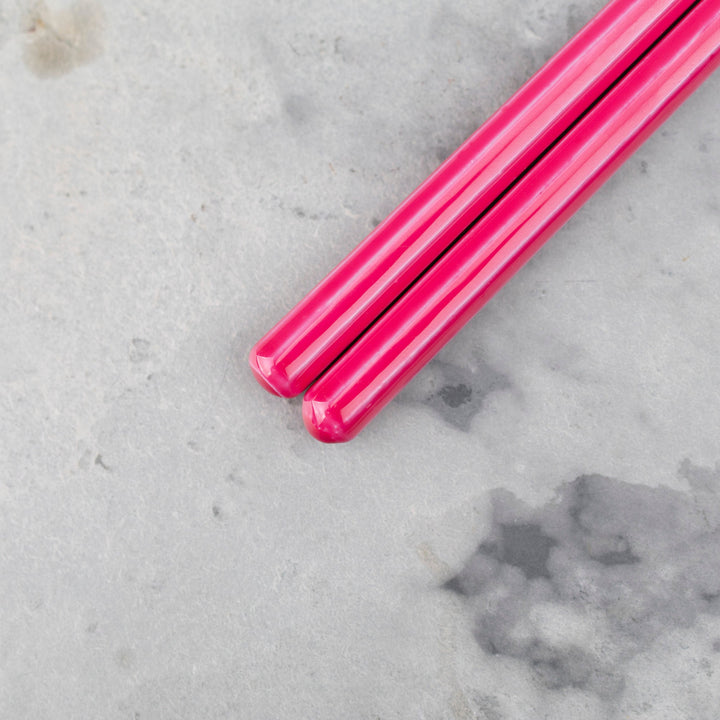 Kawai Japanese Sushi Chopsticks - Isosukashi Botaniro Hot Pink