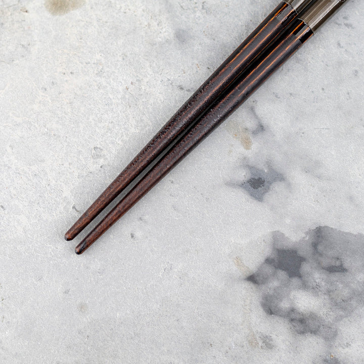 Kawai Japanese Sushi Chopsticks - Isosukashi Kurotsurubami Black