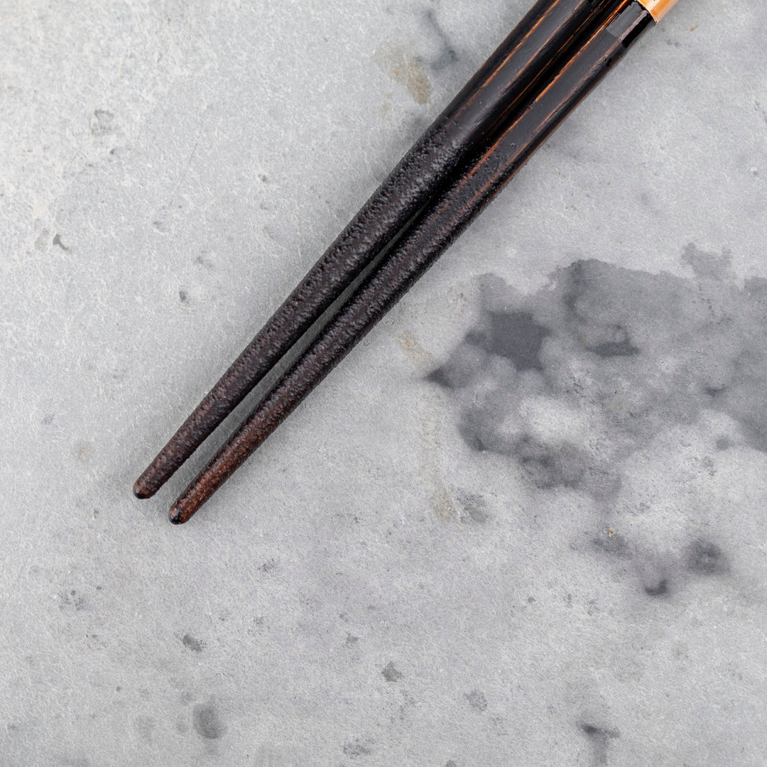 Kawai Japanese Sushi Chopsticks - Isosukashi Shinonomeiro Orange