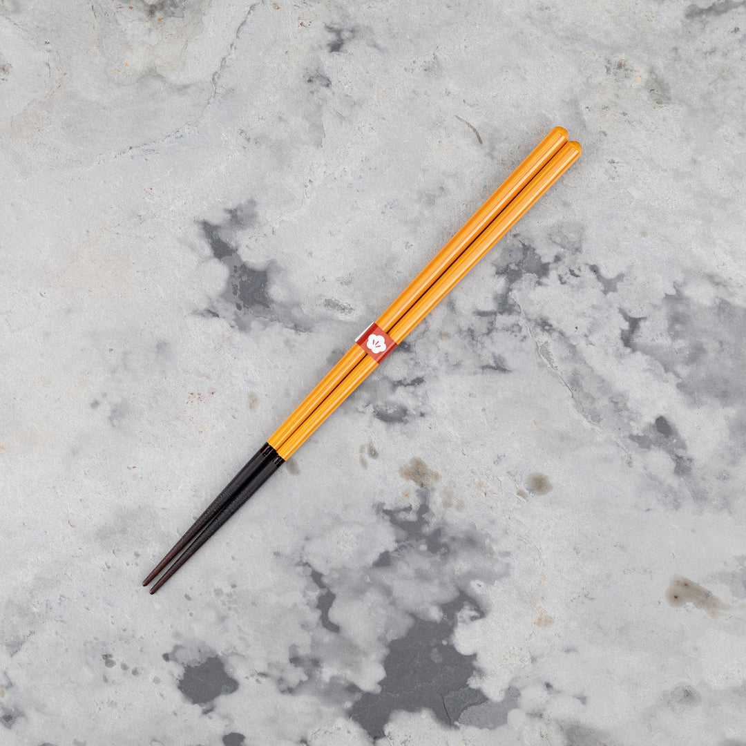 Kawai Japanese Sushi Chopsticks - Isosukashi Touou Yellow