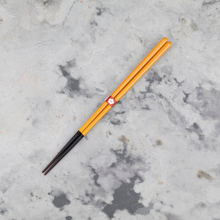 Kawai Japanese Sushi Chopsticks - Isosukashi Touou Yellow