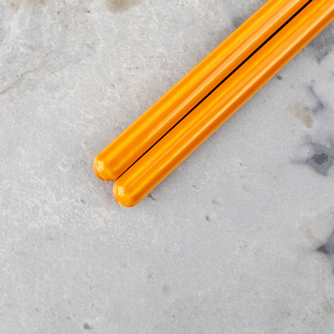 Kawai Japanese Sushi Chopsticks - Isosukashi Touou Yellow
