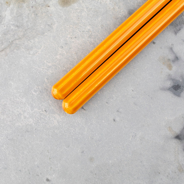 Kawai Japanese Sushi Chopsticks - Isosukashi Touou Yellow