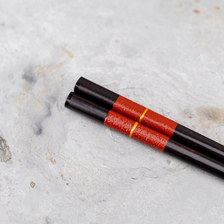 Kawai Japanese Sushi Chopsticks - Kinitomaki Red