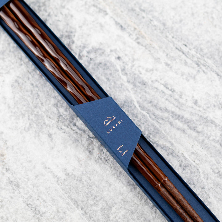 Kawai Japanese Sushi Chopsticks - Kurabi Brown