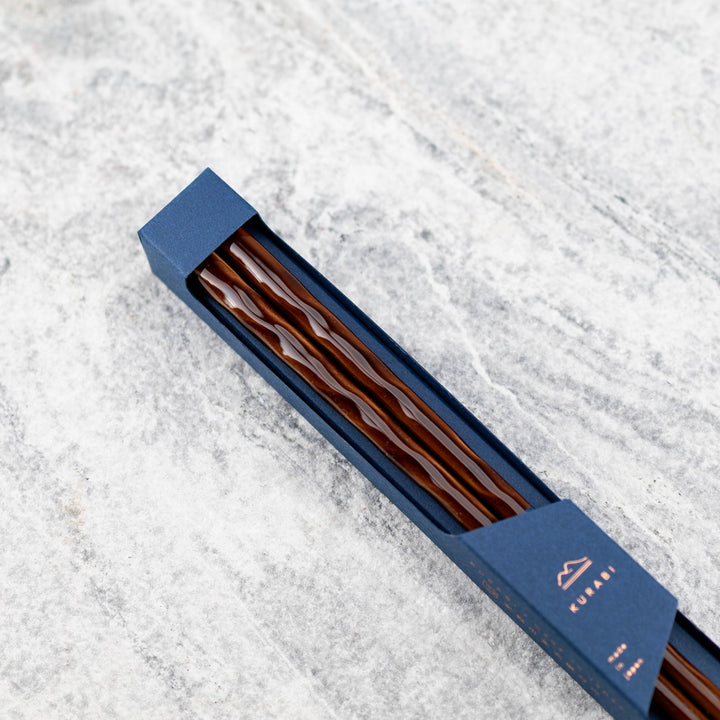 Kawai Japanese Sushi Chopsticks - Kurabi Brown