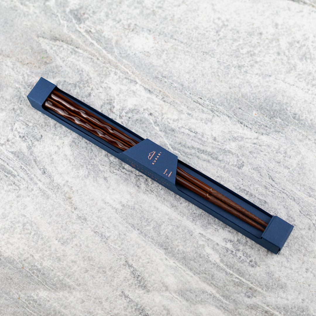 Kawai Japanese Sushi Chopsticks - Kurabi Brown