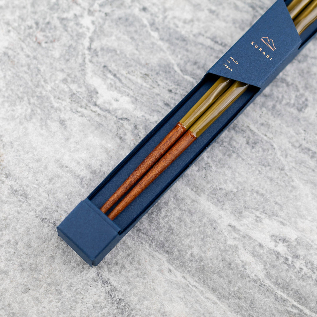 Kawai Japanese Sushi Chopsticks - Kurabi Green