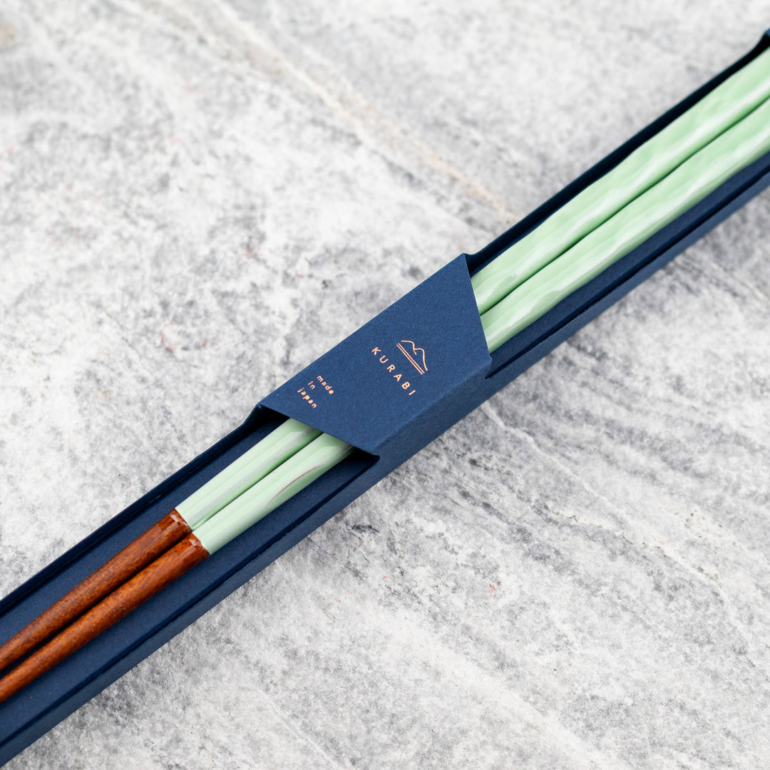 Kawai Japanese Sushi Chopsticks - Kurabi Light Green