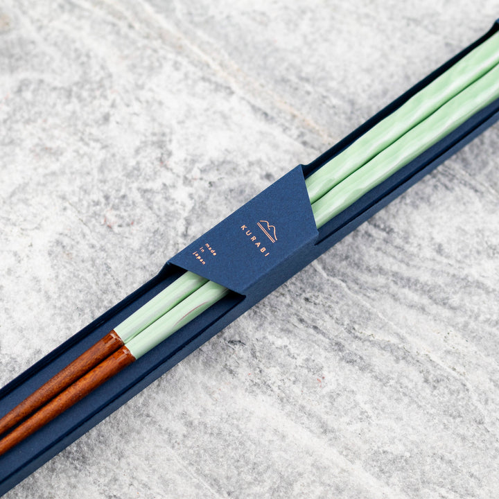 Kawai Japanese Sushi Chopsticks - Kurabi Light Green