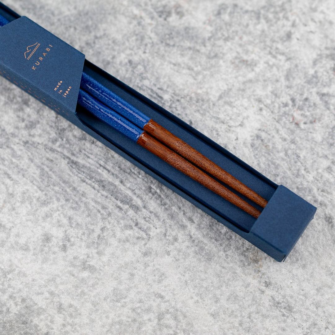 Kawai Japanese Sushi Chopsticks - Kurabi Navy