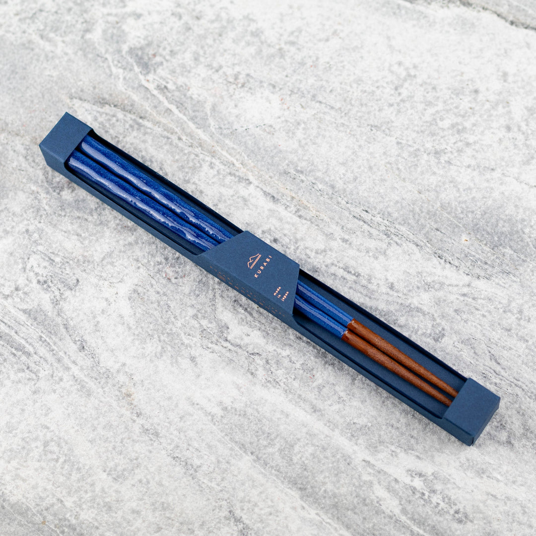Kawai Japanese Sushi Chopsticks - Kurabi Navy