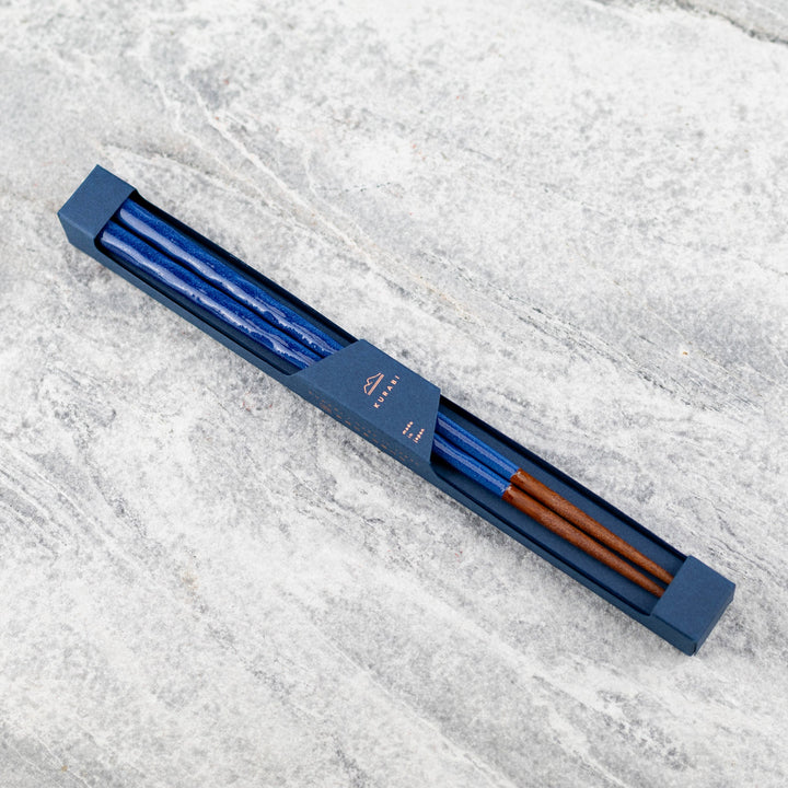 Kawai Japanese Sushi Chopsticks - Kurabi Navy