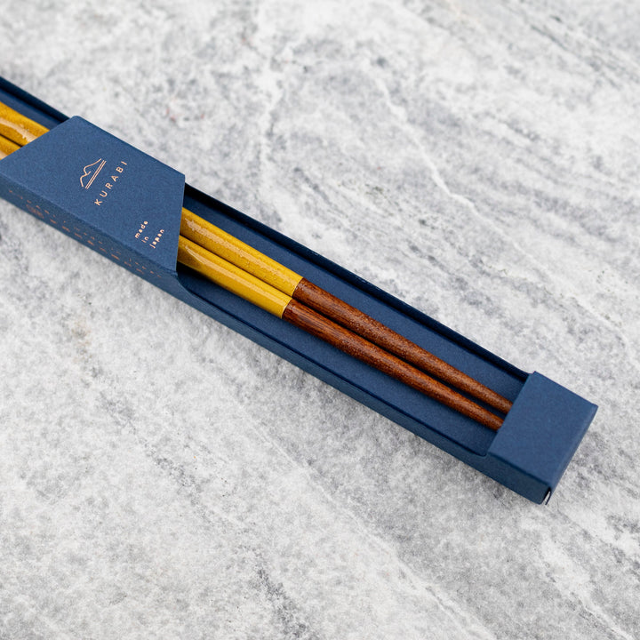 Kawai Japanese Sushi Chopsticks - Kurabi Yellow