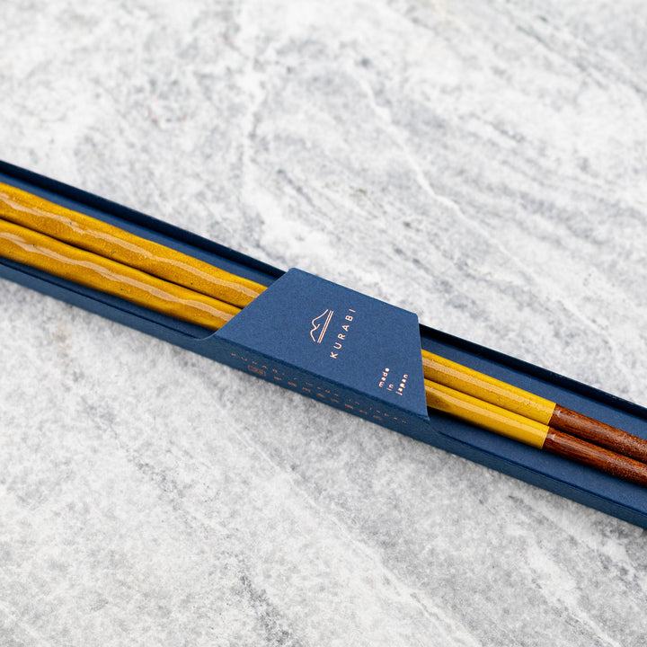 Kawai Japanese Sushi Chopsticks - Kurabi Yellow