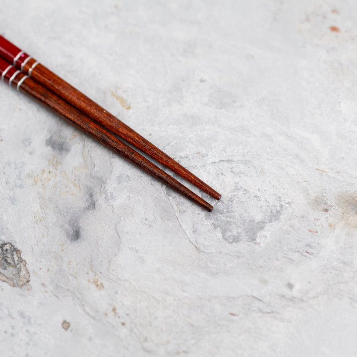 Kawai Japanese Sushi Chopsticks - Oshidori Neko Red
