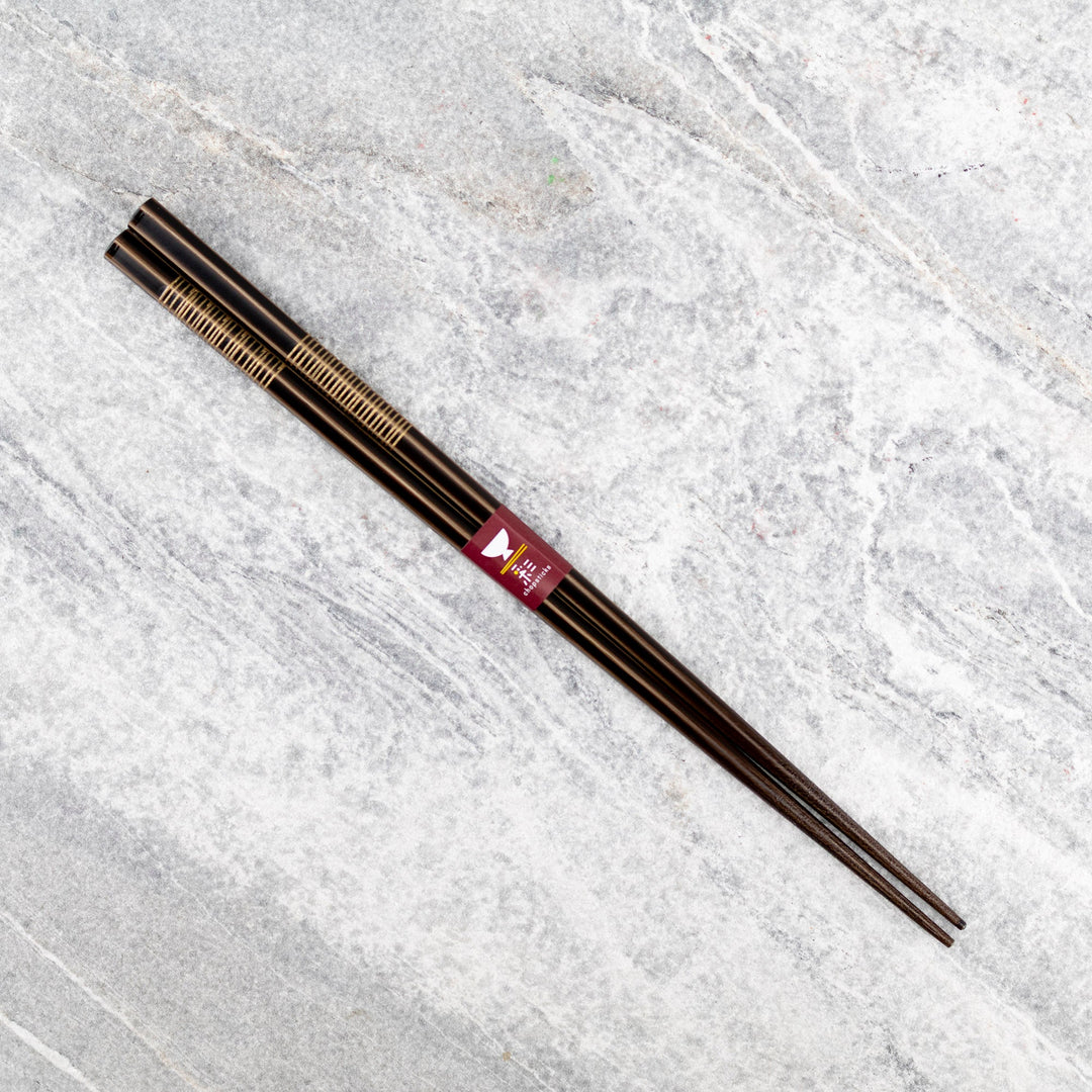 Kawai Japanese Sushi Chopsticks - Rokkaku Yagiri Brown