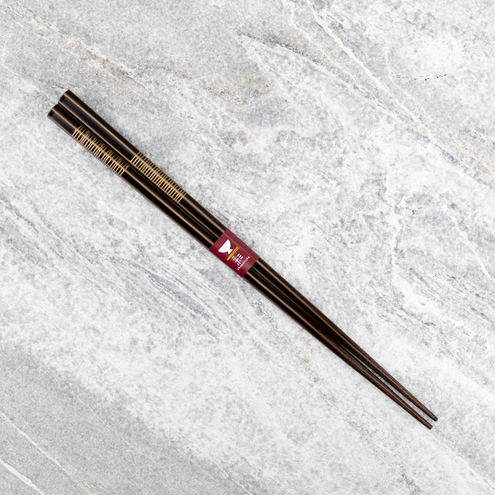 Kawai Japanese Sushi Chopsticks - Rokkaku Yagiri Brown