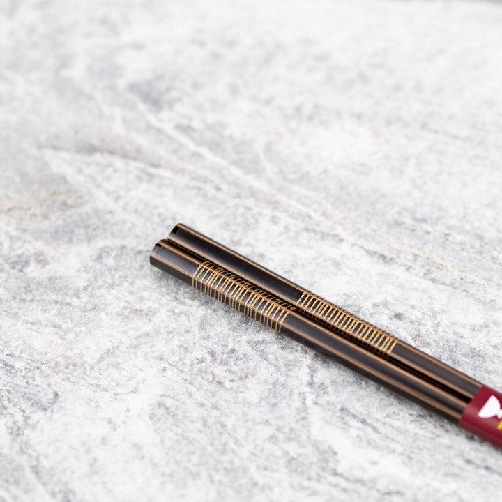 Kawai Japanese Sushi Chopsticks - Rokkaku Yagiri Brown