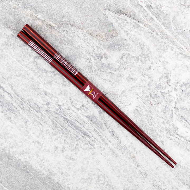 Kawai Japanese Sushi Chopsticks - Rokkaku Yagiri Red