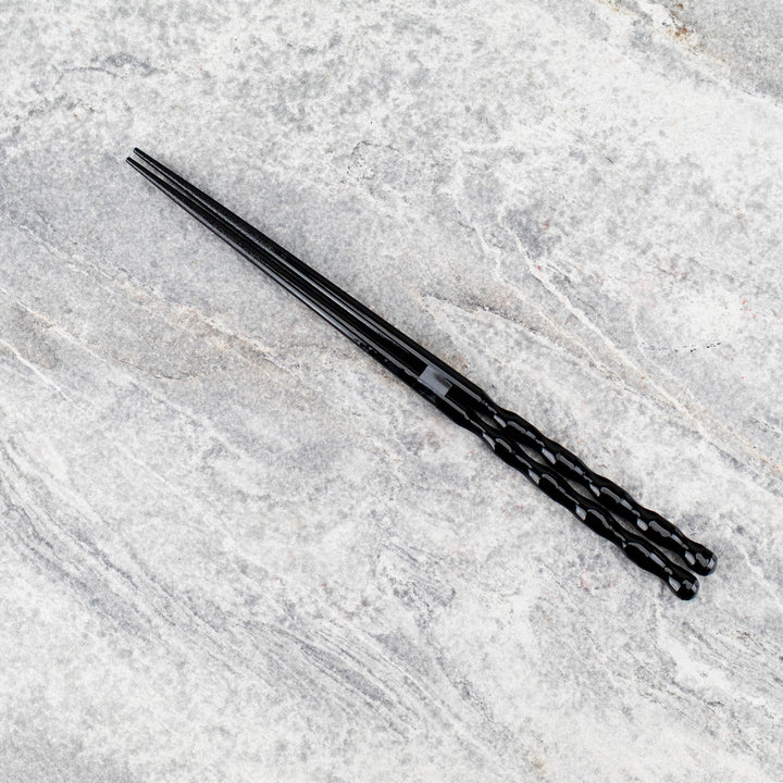 Kawai Japanese Sushi Chopsticks - Round Curving Black