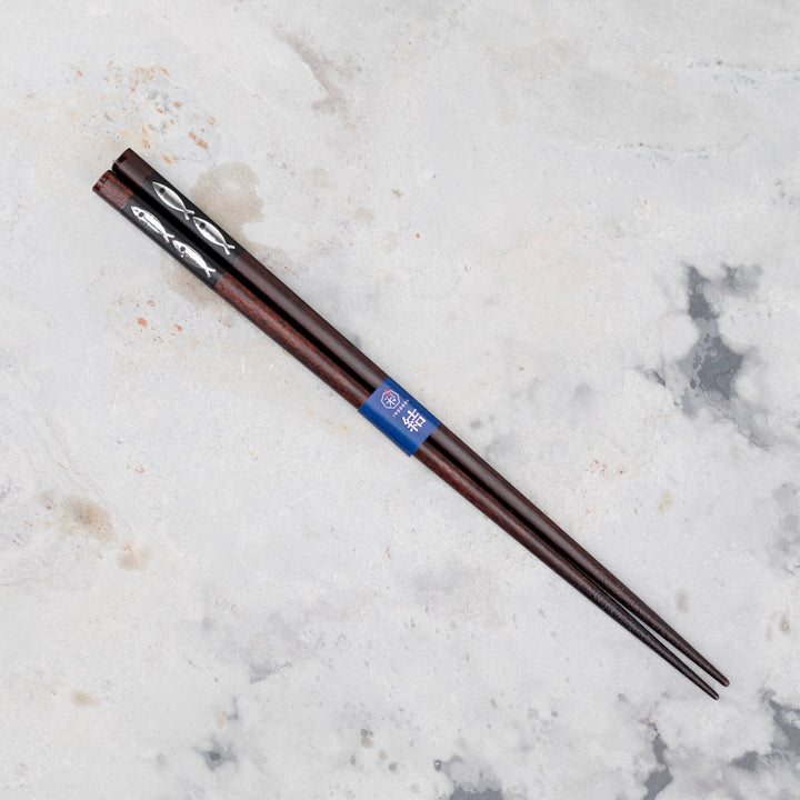 Kawai Japanese Sushi Chopsticks - Sakana Asobi Black