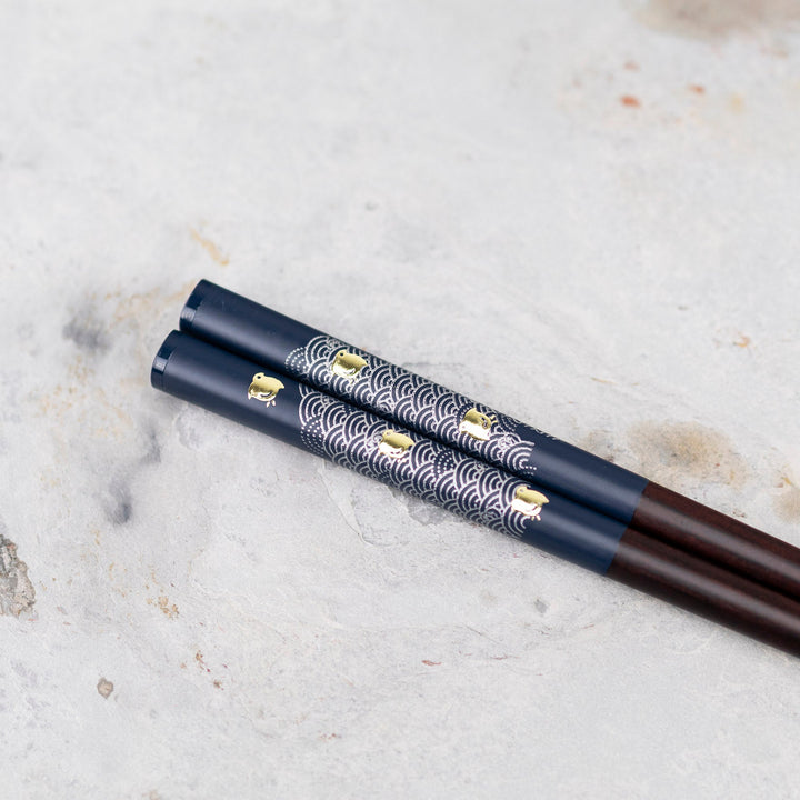 Kawai Japanese Sushi Chopsticks - Seigai Chidori Blue