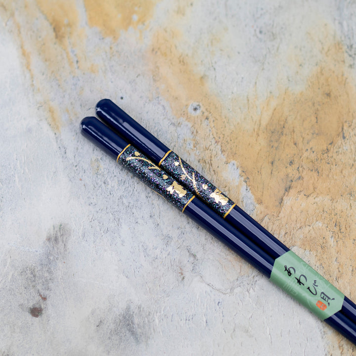 Kawai Japanese Sushi Chopsticks - Usagi chirashi Kai Navy