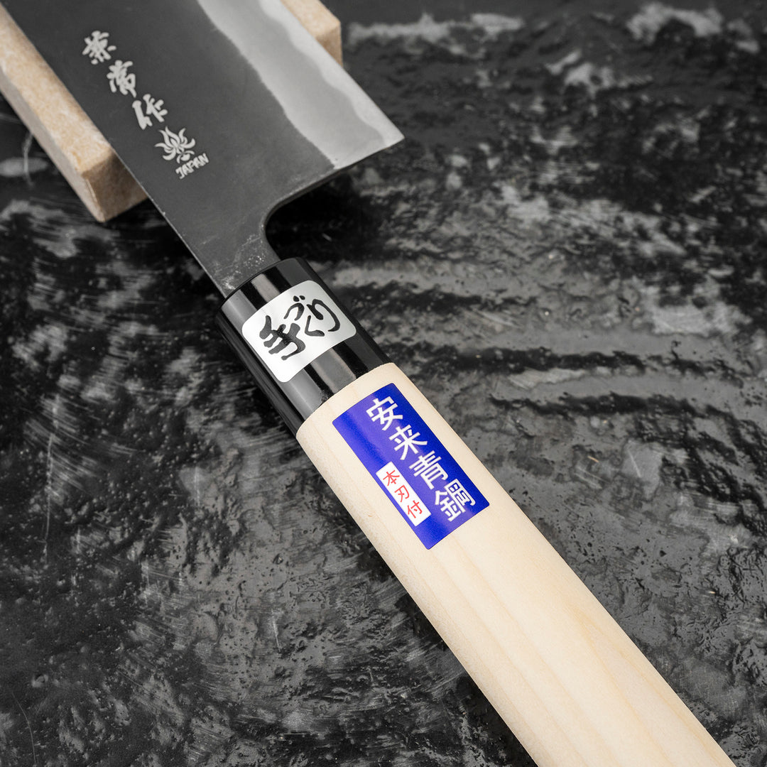 Nakiri 16,5 cm Kanetsune AO-KO HAMATOGI Kurouchi Aogami#2/Iron