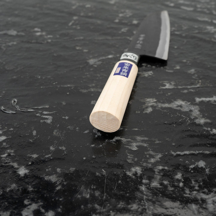 Santoku 16,5 cm Kanetsune AO-KO HAMATOGI Kurouchi Aogami#2/Iron