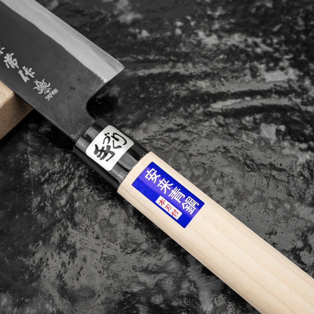 Santoku 16,5 cm Kanetsune AO-KO HAMATOGI Kurouchi Aogami#2/Iron