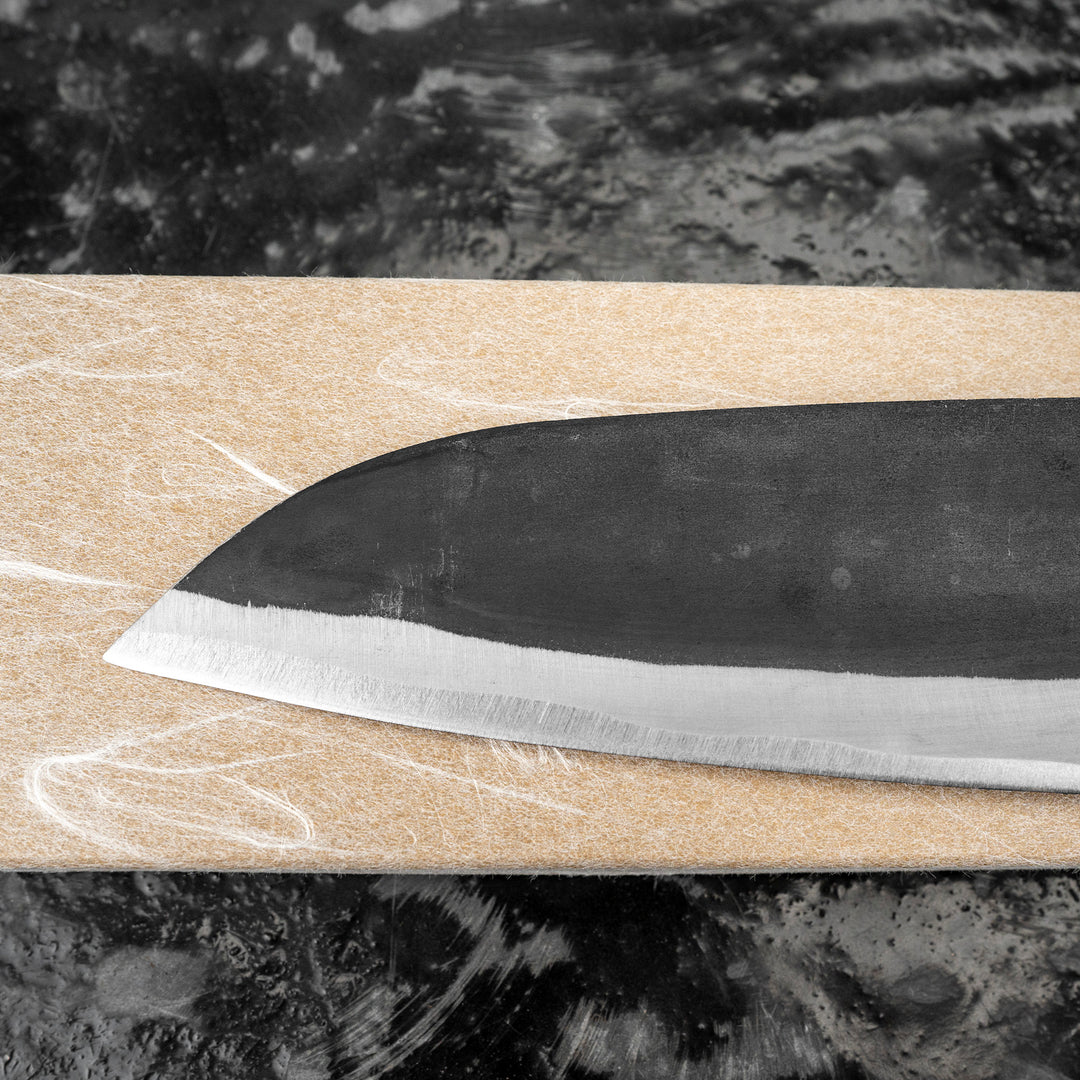 Santoku 16,5 cm Kanetsune AO-KO HAMATOGI Kurouchi Aogami#2/Iron