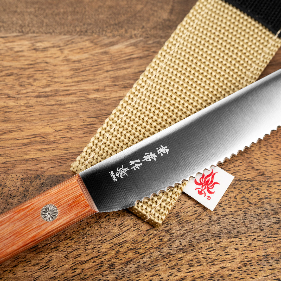 Serrated Travel Knife 10,5 cm with Sheath Kanetsune DSR-1K6