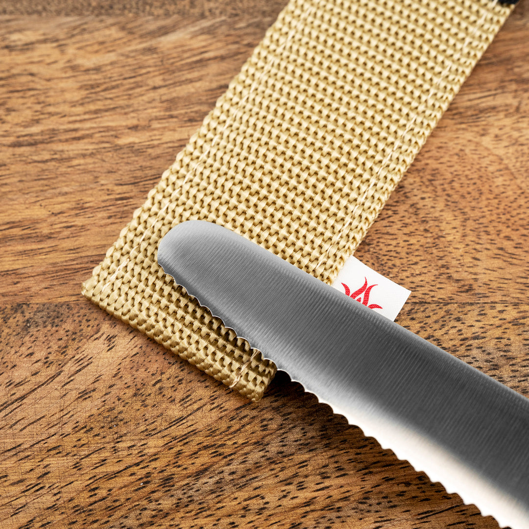 Serrated Travel Knife 10,5 cm with Sheath Kanetsune DSR-1K6