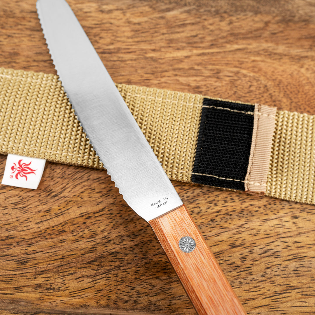 Serrated Travel Knife 10,5 cm with Sheath Kanetsune DSR-1K6