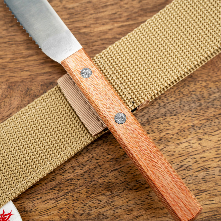 Serrated Travel Knife 10,5 cm with Sheath Kanetsune DSR-1K6