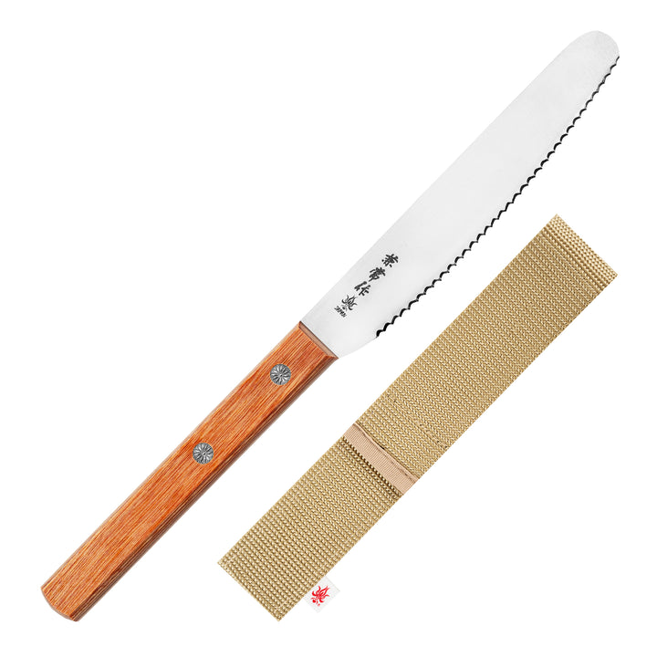 Serrated Travel Knife 10,5 cm with Sheath Kanetsune DSR-1K6