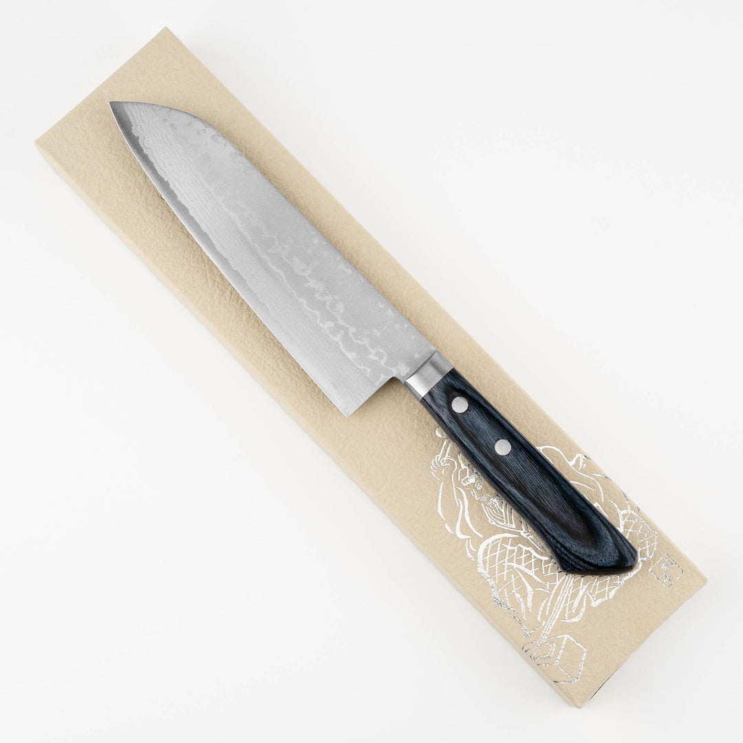Santoku 17 cm Kunio Masutani Blue Damascus VG-10