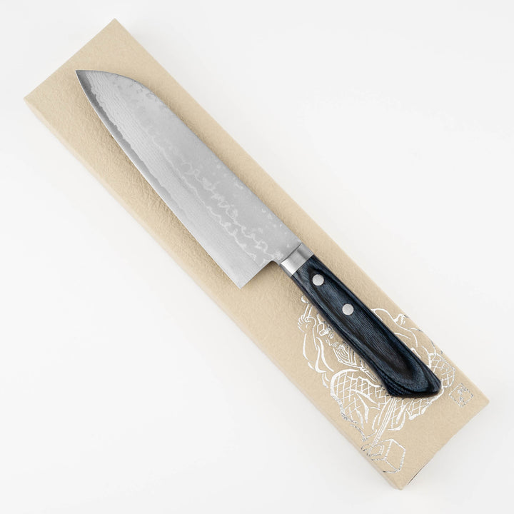 Santoku 17 cm Kunio Masutani Blue Damascus VG-10