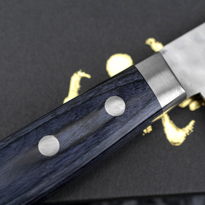 Nakiri 16,5 cm Kunio Masutani Hammered Blue Damascus VG-10