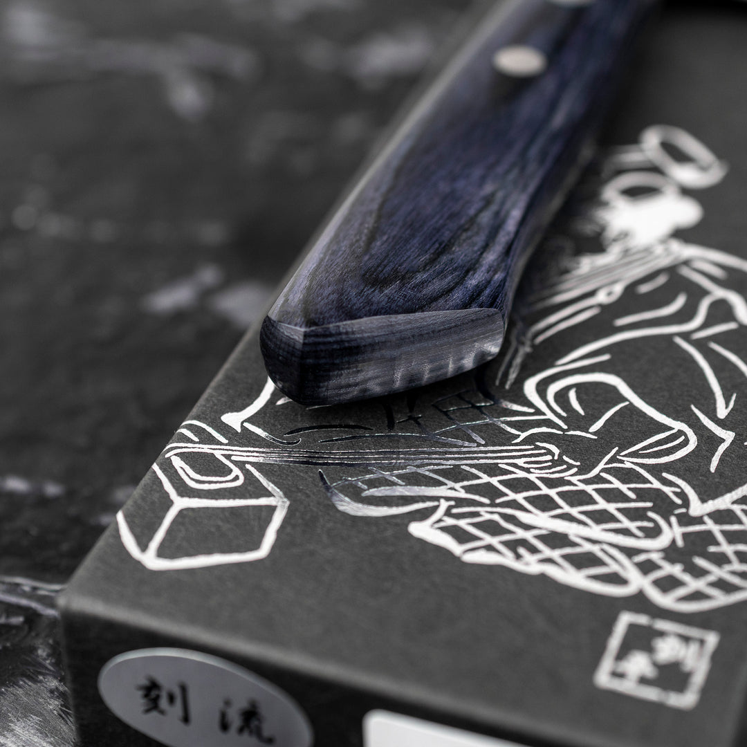 Nakiri 16,5 cm Kunio Masutani Hammered Blue Damascus VG-10