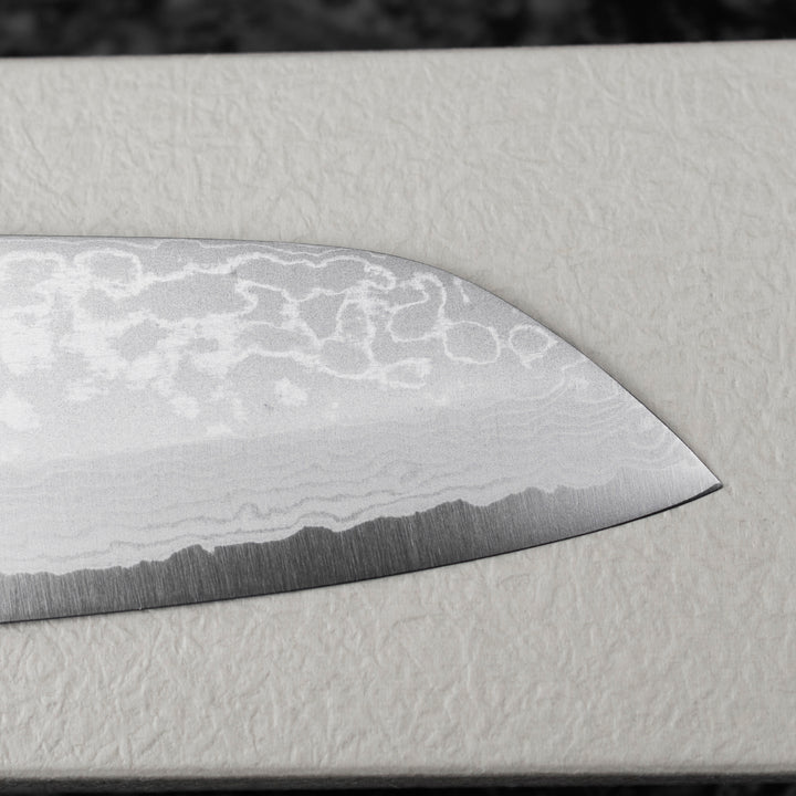 Santoku 17 cm Kunio Masutani Hammered Red Damascus VG-10