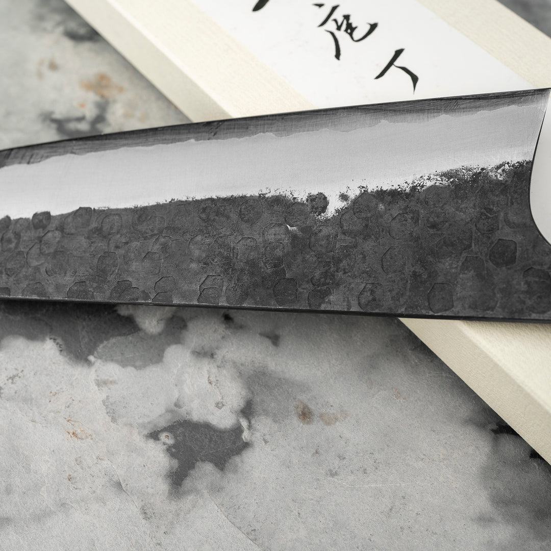 Gyuto 20 cm Matsubara Kurouchi Hammered Shirogami#1/SS