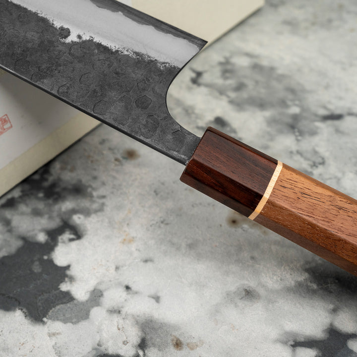 Gyuto 20 cm Matsubara Kurouchi Hammered Shirogami#1/SS